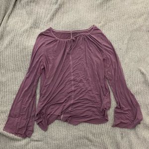 Lantern Sleeve Cut Out Top